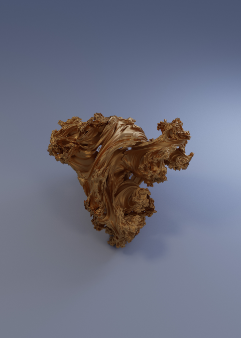 Bronze Fractal Heart